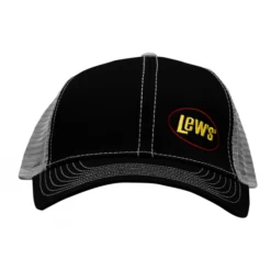 Chapeau Lews Noir Gris Mesh -Pêche Promotion Boutique lbgh black front 550x550w